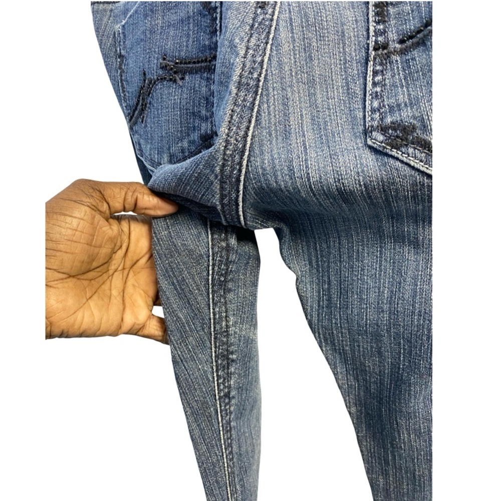 Parasuco Denim Legend Straight Leg Blue Jeans Crystal Embellishment Size 28 - Picture 9 of 16